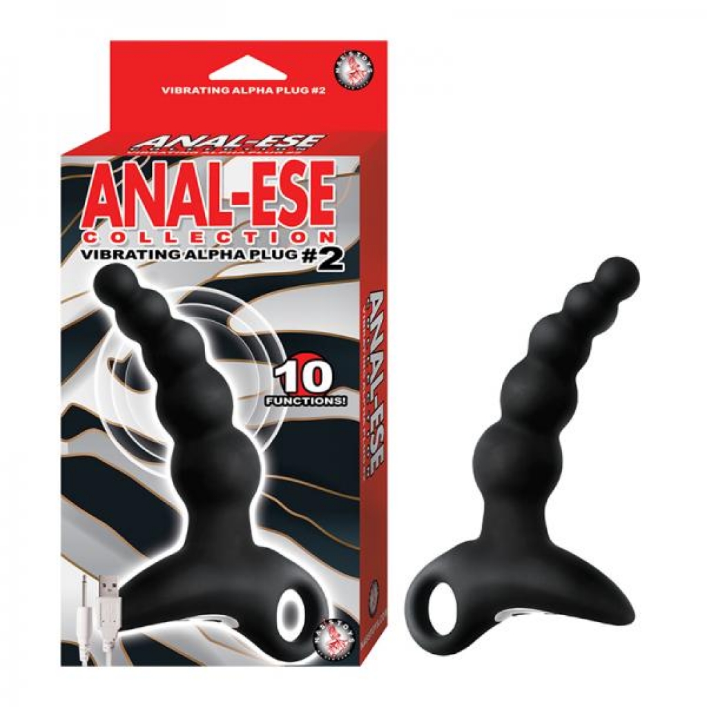 Anal-ese Collection Vibrating Alpha Plug #2 - Black - Nasstoys