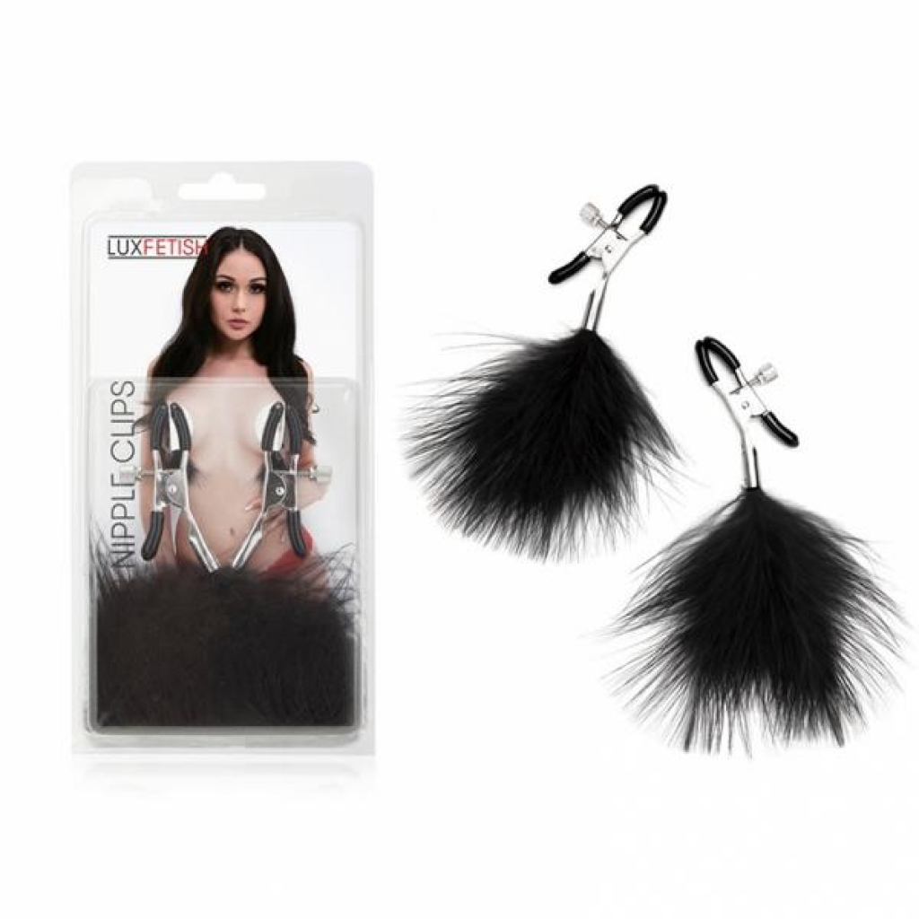 Lux Fetish Feather Nipple Clips