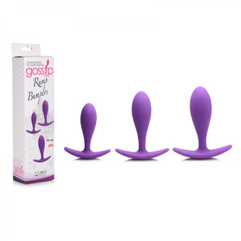 Gossip Rump Bumpers Silicone Set Of 3 - Violet - Curve Novelties