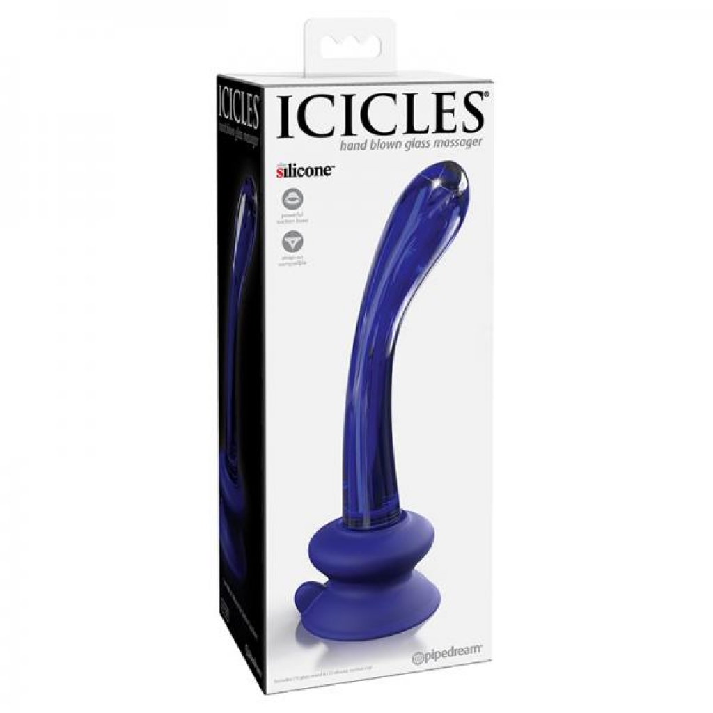 Icicles No. 89 Glass G-Spot Wand - Blue