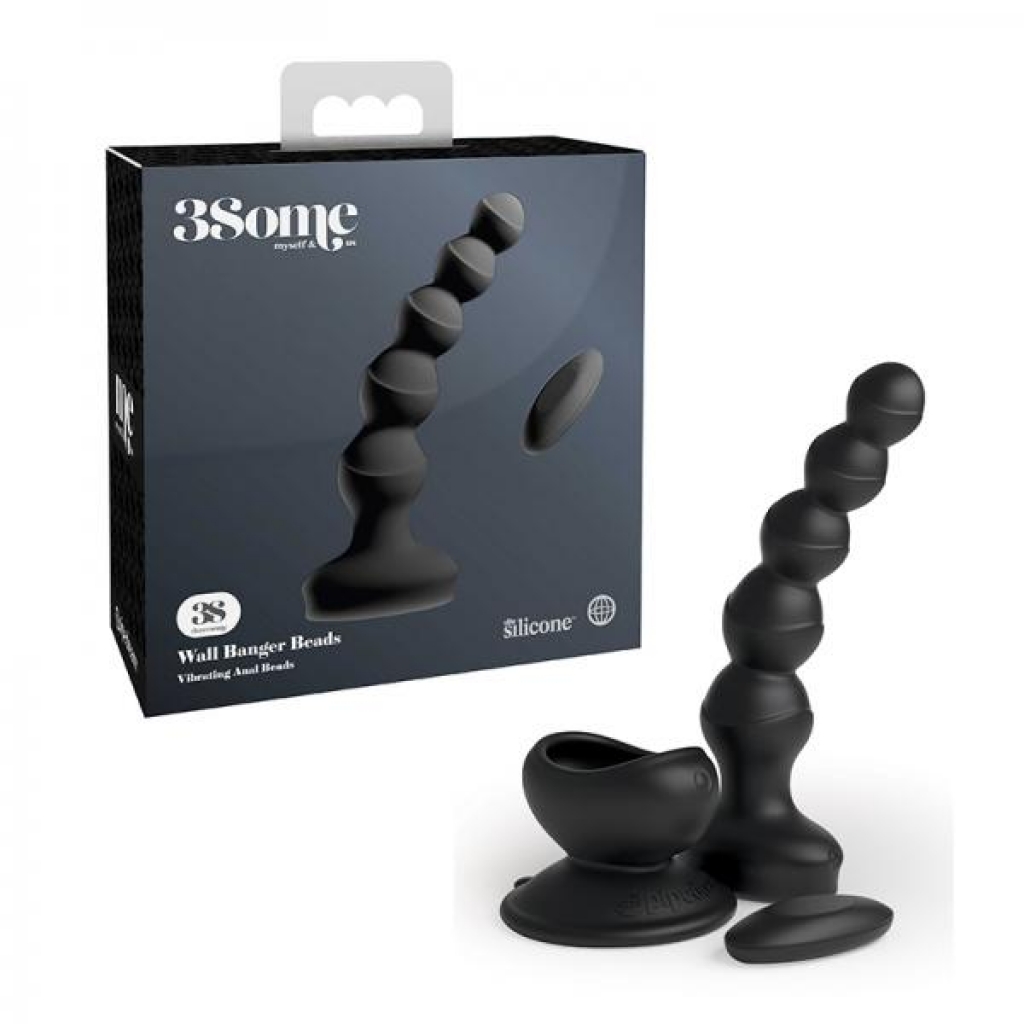 3some Wall Banger Beads Rechargeable Black - Pipedream