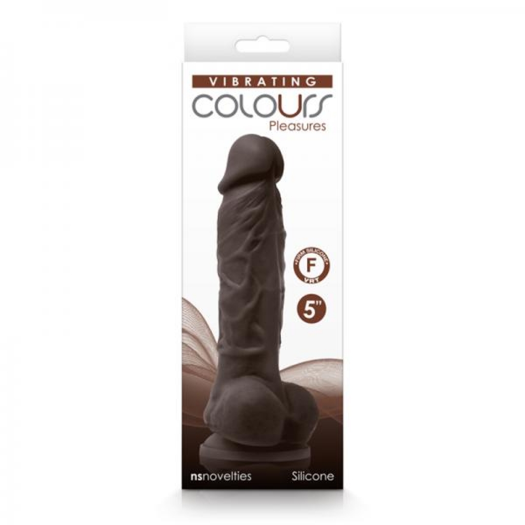 Colours Pleasures Vibrating Dildo - Dark Brown