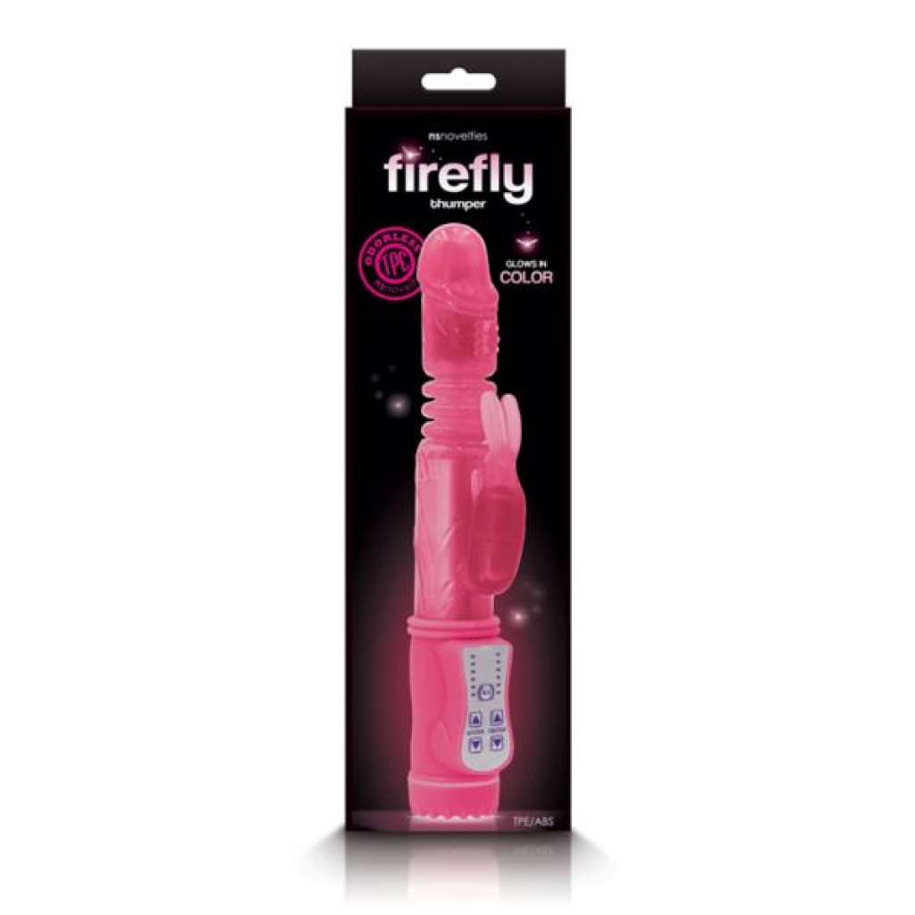 Firefly Thumper Thrusting Rabbit Vibrator - Pink - Ns Novelties