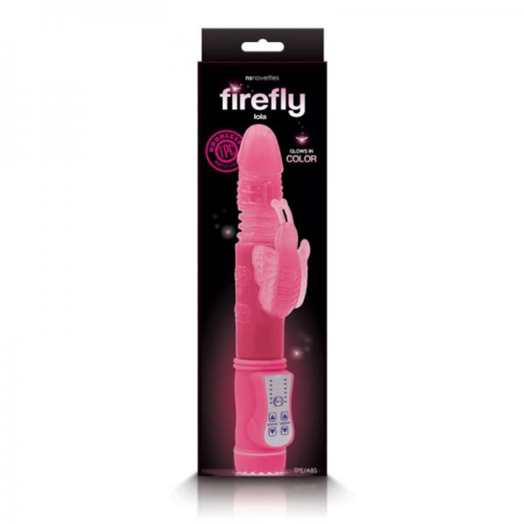 Firefly Lola Thrusting Rabbit Vibrator - Pink - Ns Novelties