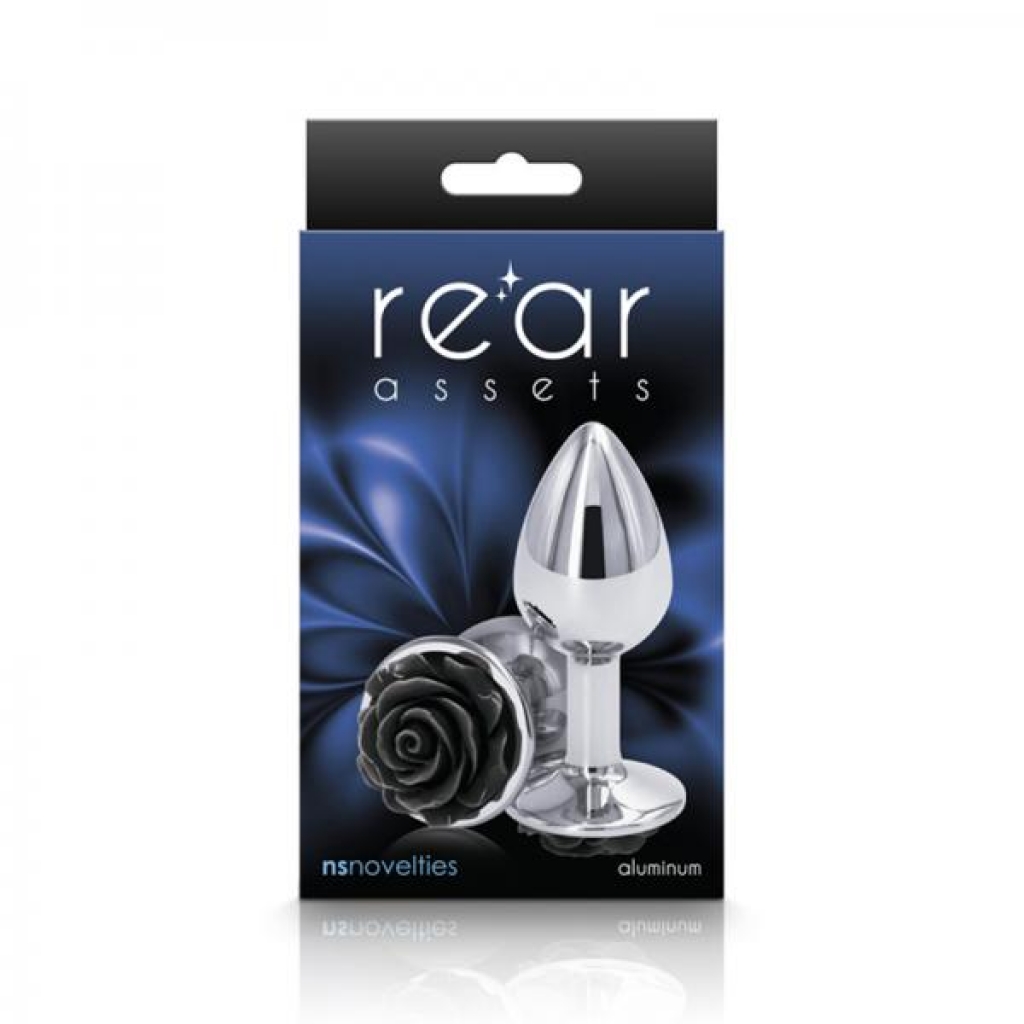 Rear Assets Rose Anal Plug - Small - Black - Ns Novelties