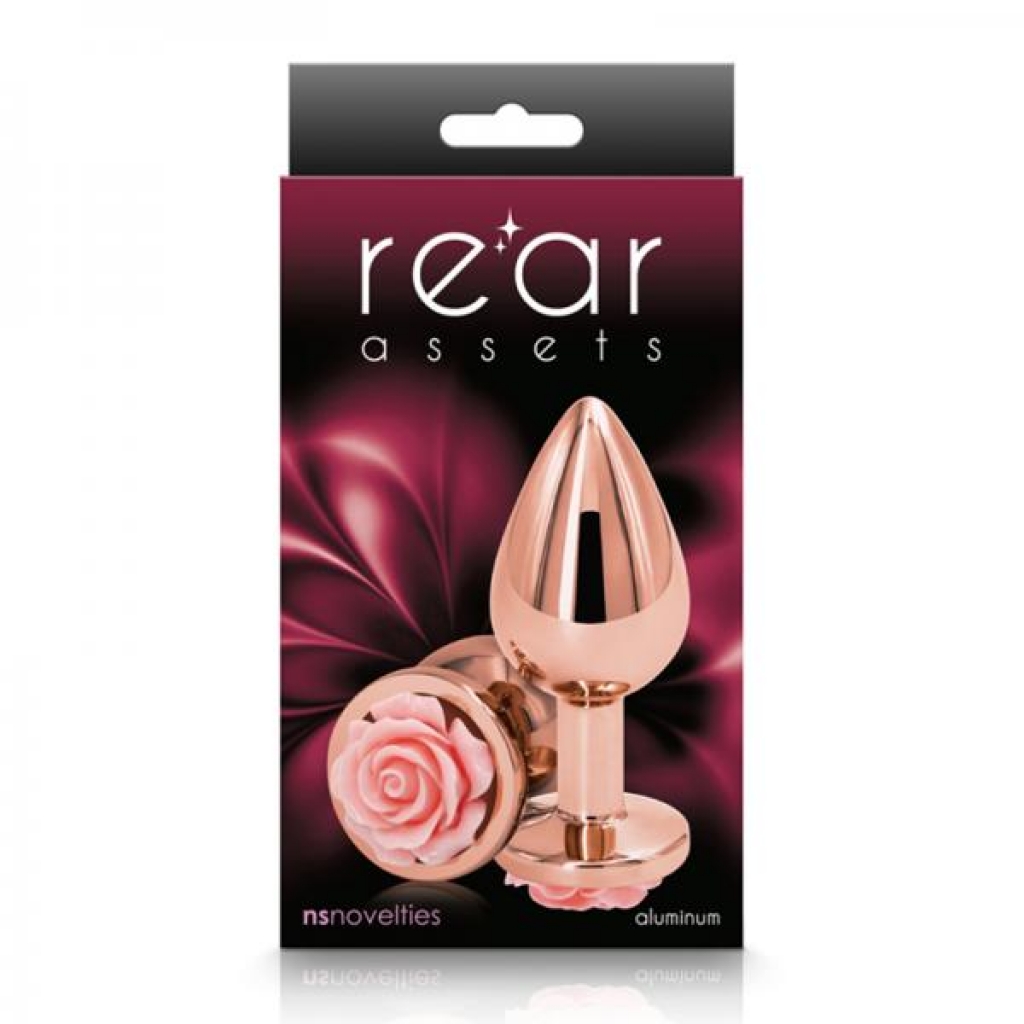 Rear Assets Rose Anal Plug - Medium - Pink - Ns Novelties