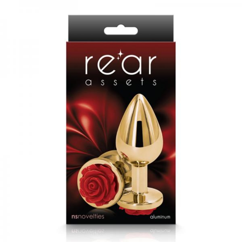 Rear Assets Rose Anal Plug - Medium - Red - Ns Novelties