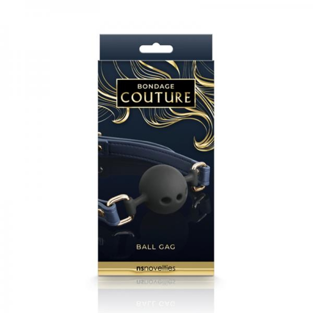 Bondage Couture Ball Gag - Blue - Ns Novelties