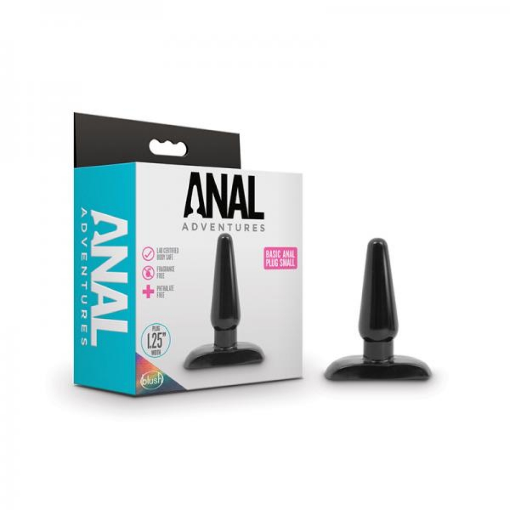 Anal Adventures Basic Anal Plug: Small Black