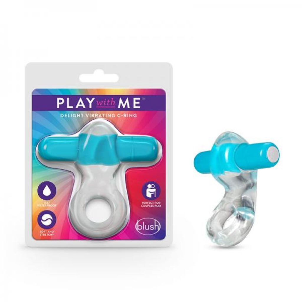 Play With Me - Delight Vibrating C-ring - Blue - Blush