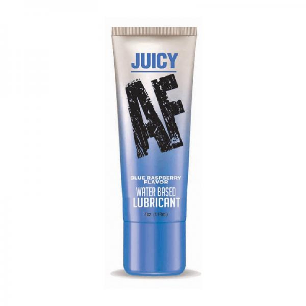 Juicy Af Water-based Lube - Blue Raspberry 4 Oz - Little Genie