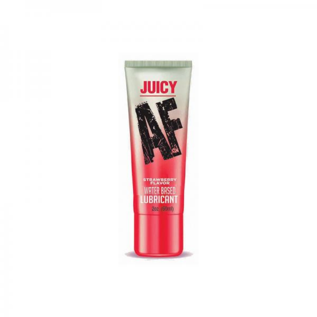 Juicy Af Water-based Lube - Strawberry 2 Oz - Little Genie