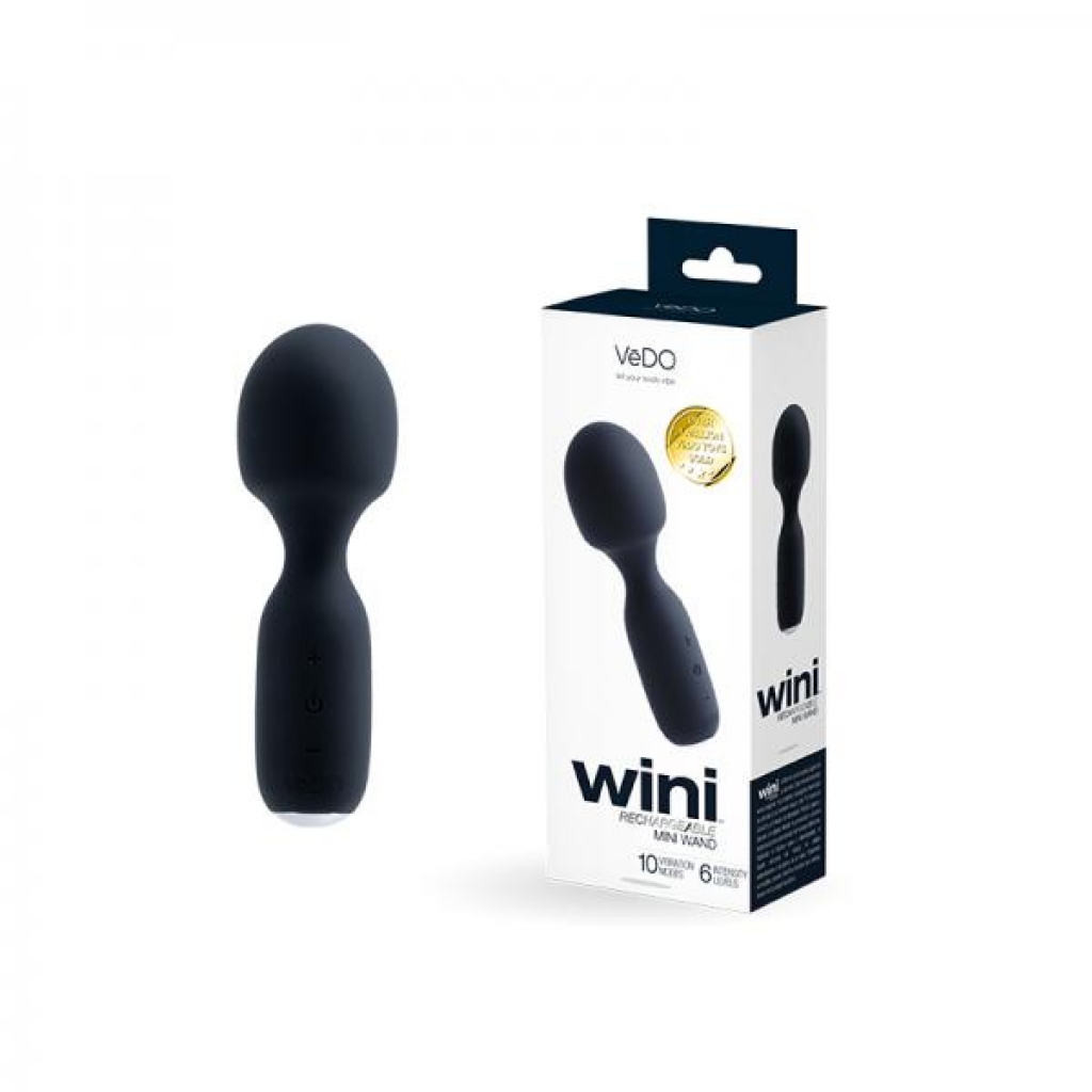 Vedo Wini Rechargeable Mini Wand Just Black - Vedo