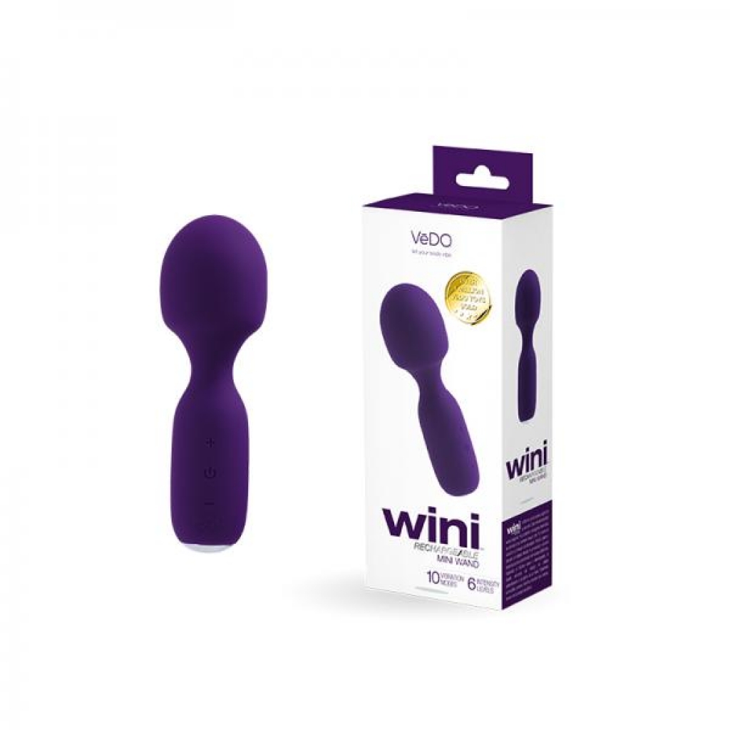 Vedo Wini Rechargeable Mini Wand Deep Purple - Vedo