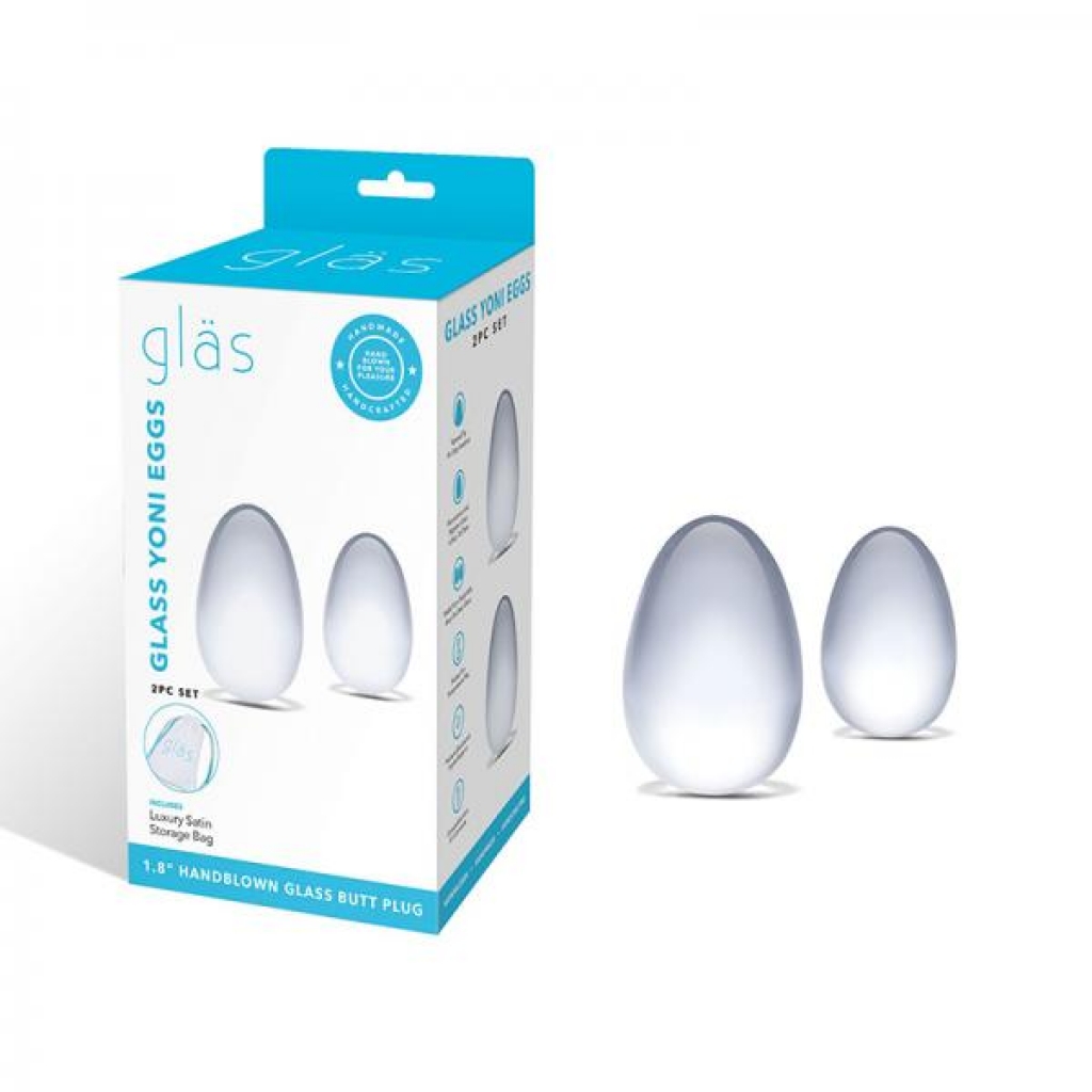 Glas 2-piece Glass Yoni Egg Set - Electric Eel