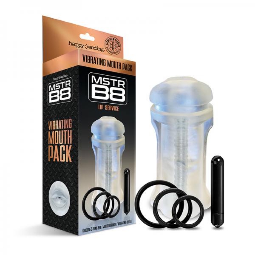 Happy Ending Mstr B8 Vibrating Oral Pack - Lip Service - Global Novelties