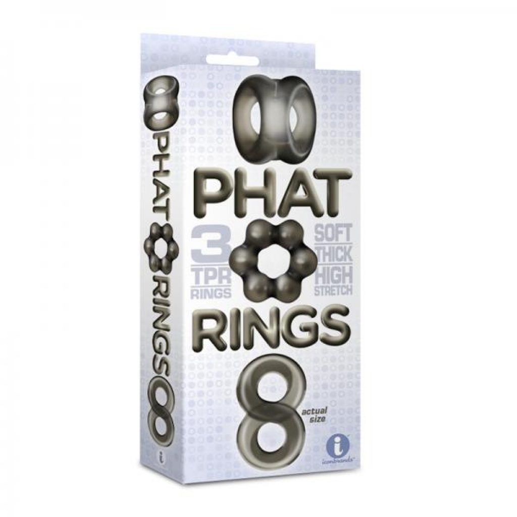 The 9's Phat Rings Smoke 1 Chunky Cock Rings - Icon Brands