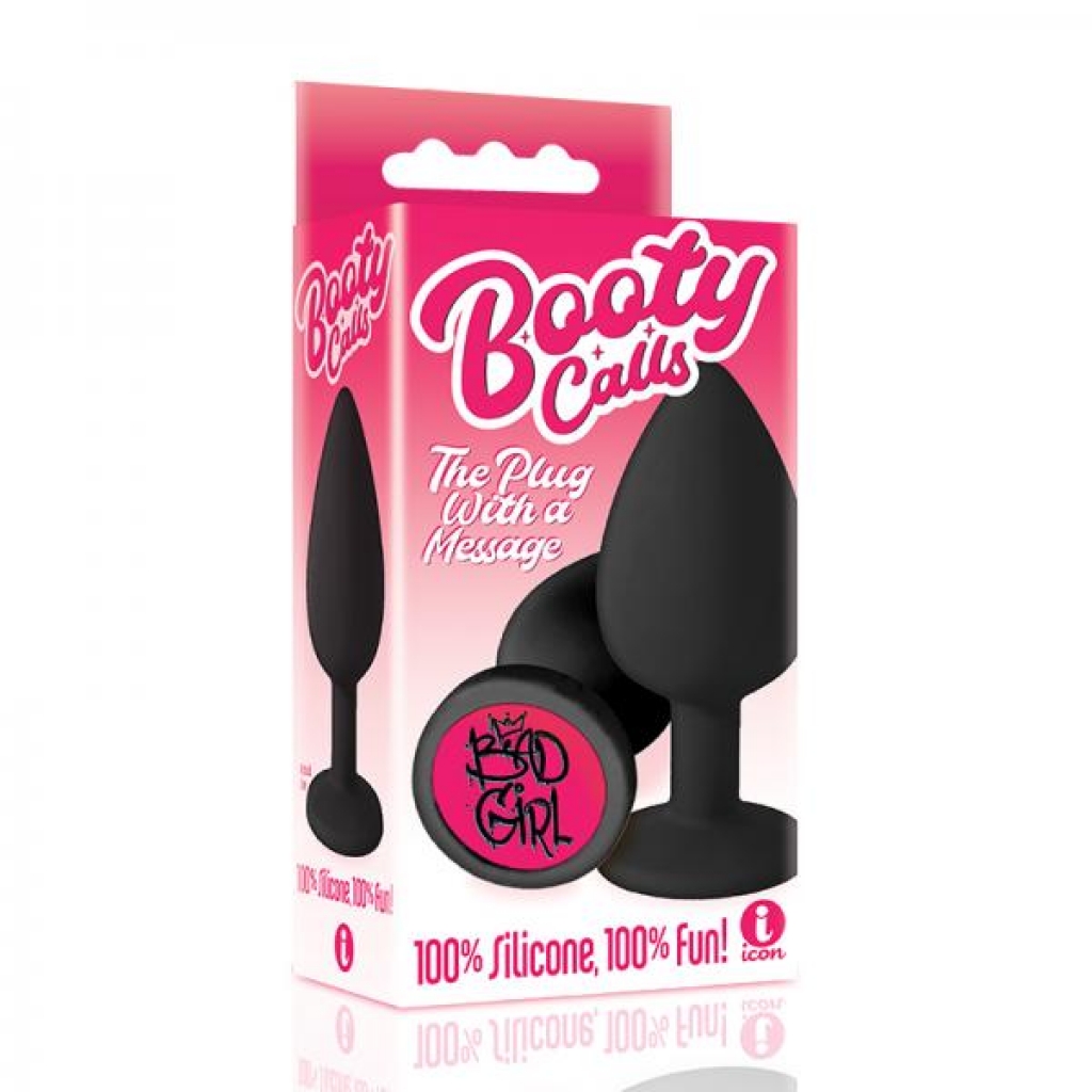 The 9's Booty Calls Silicone Butt Plug - Black Bad Girl