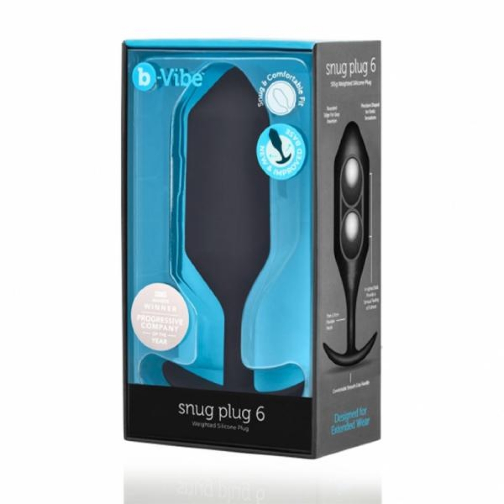 B-vibe Snug Plug 6 Black - B-vibe