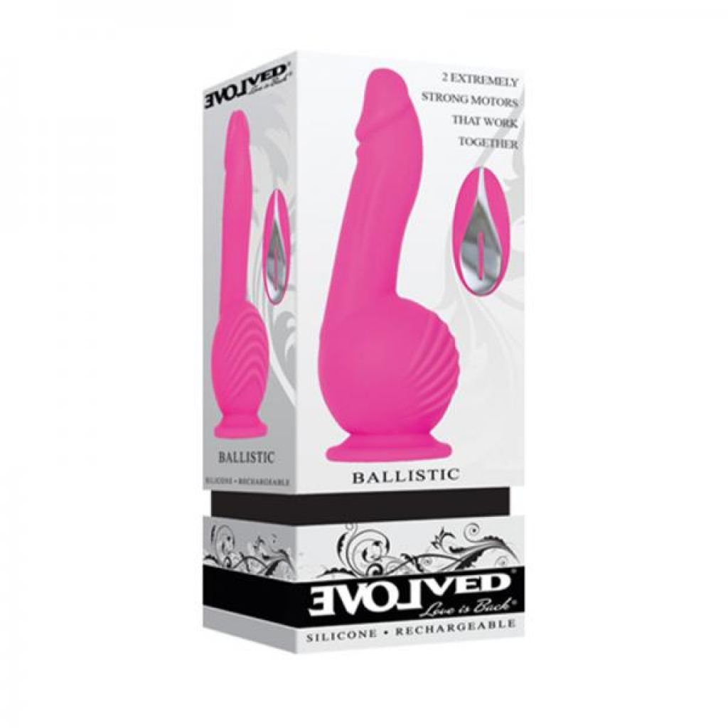 Evolved Ballistic Dong Silicone Rechargeable Remote Control Pink - Evolved