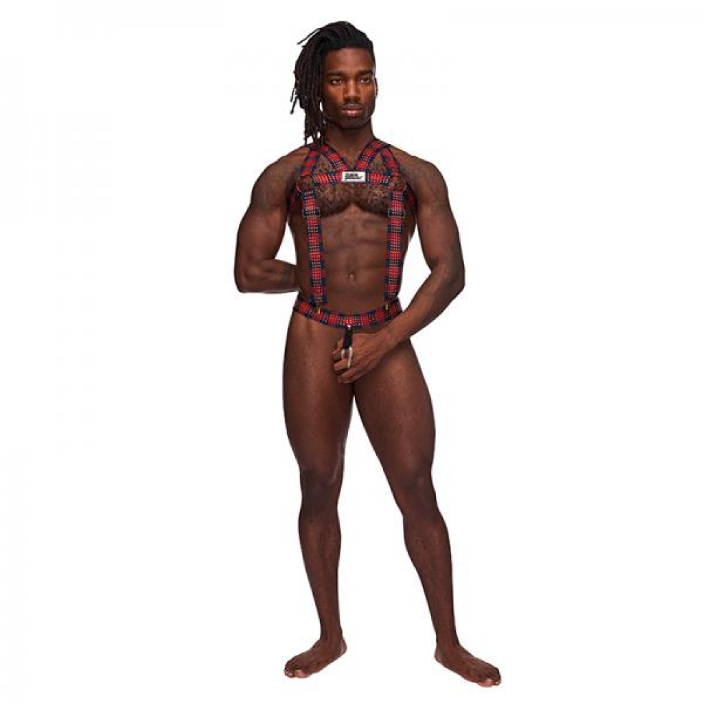 Mp Elastic Harness With Ring Red Os - Male Power