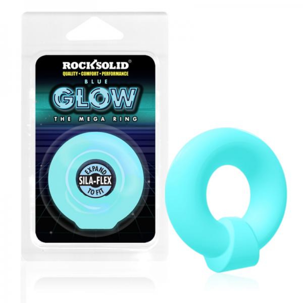 Rock Solid Sila-flex Glow-in-the-dark Mega Ring Blue - Rock Solid