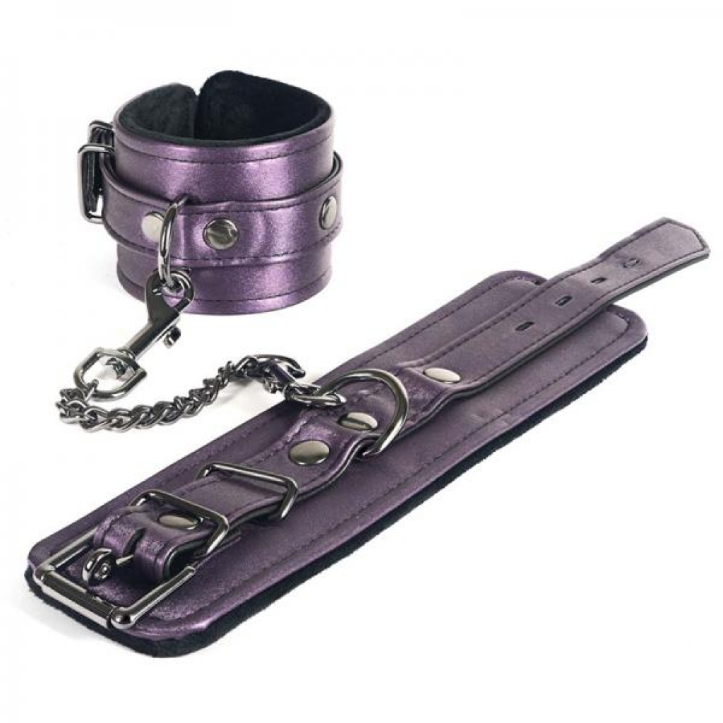 Galaxy Legend Faux Leather Wrist Restraints - Purple