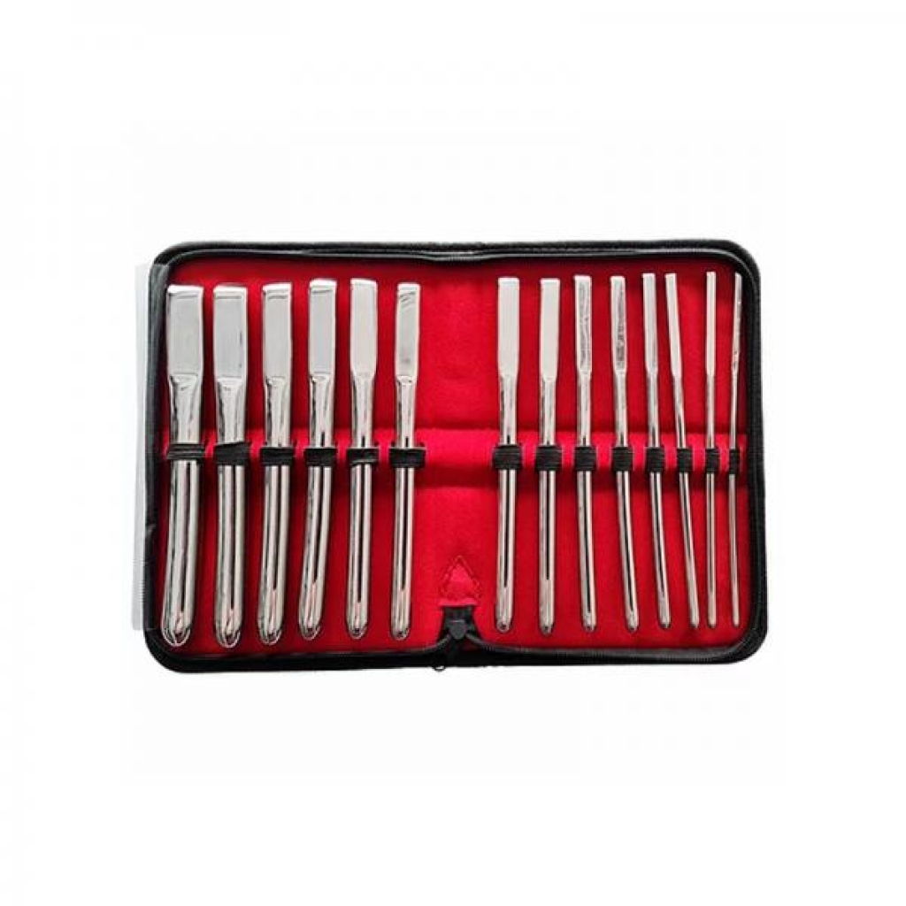 Rouge Stainless Steel Uterine Hegar Set 14 Pieces In Case - Rouge Garments