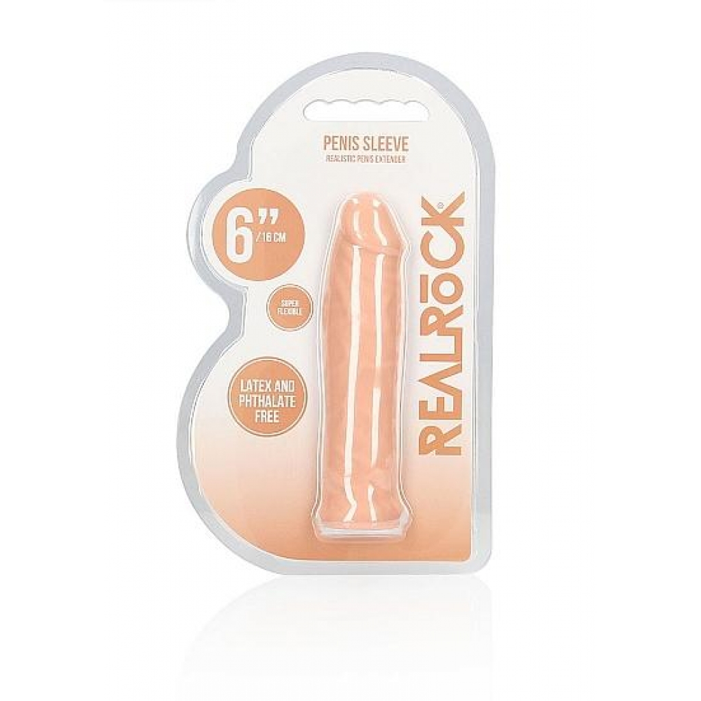 Real Rock Penis Extender - 6 Inches Vanilla - Realistic Enhancement