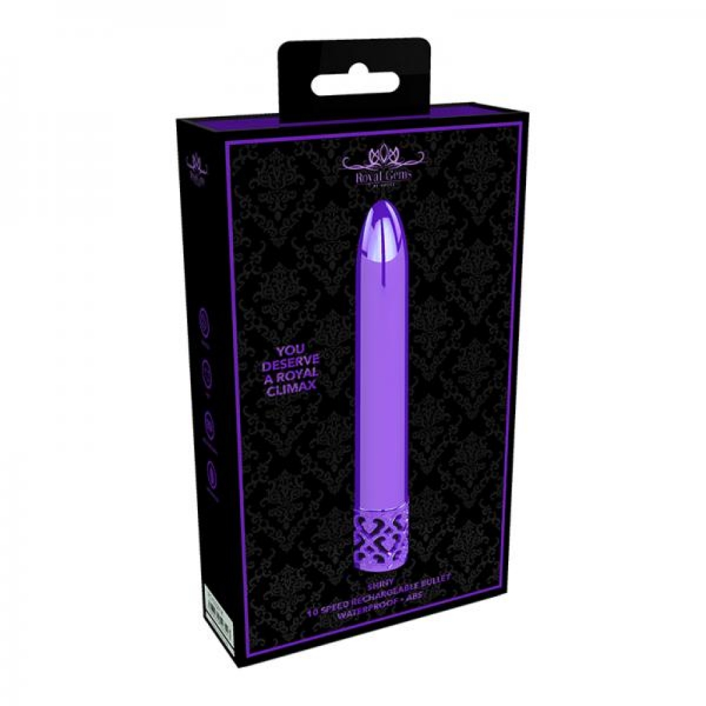 Royal Gems - Shiny - Abs Rechargeable Bullet - Purple - Shots