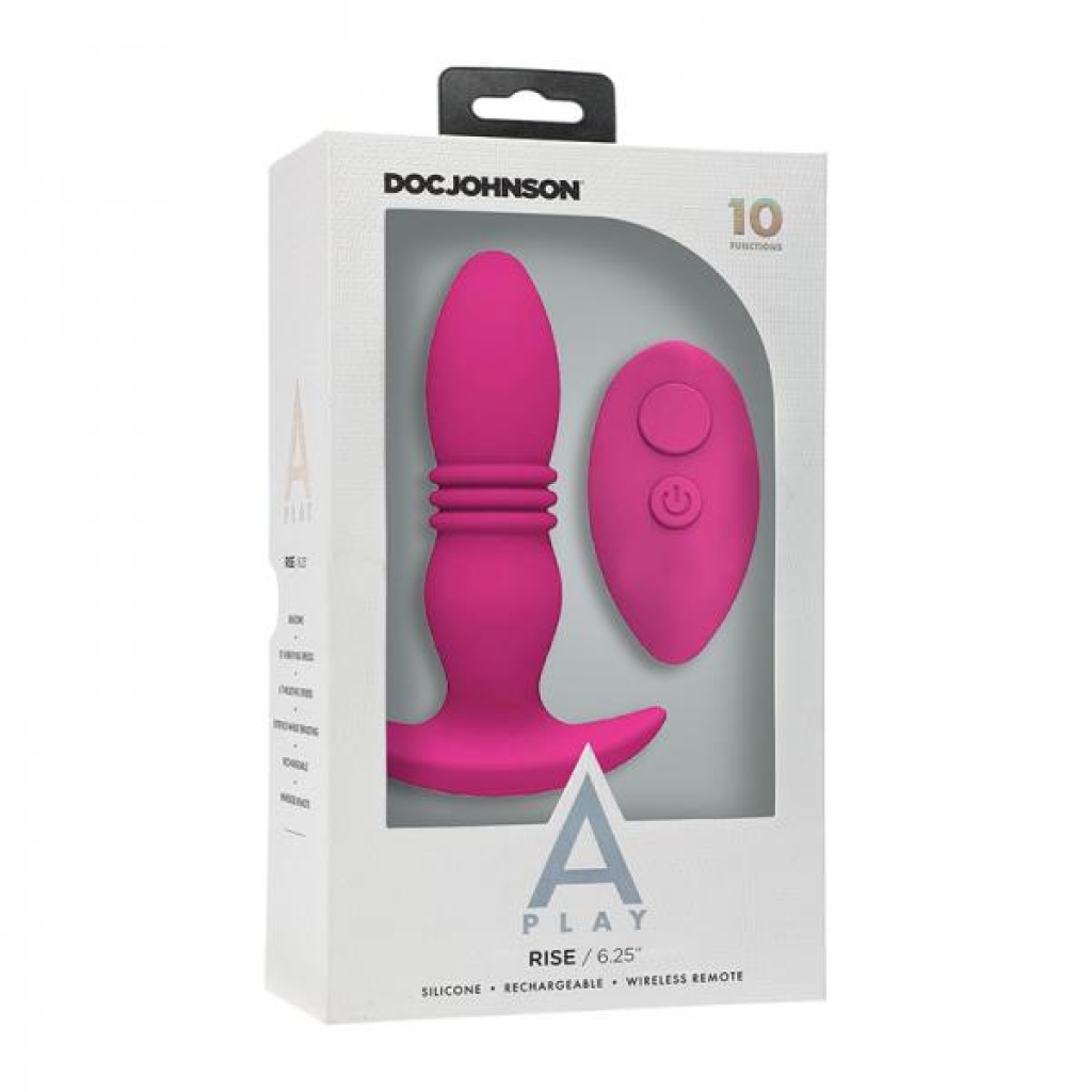 A-play Rise Rechargeable Silicone Anal Plug With Remote - Doc Johnson