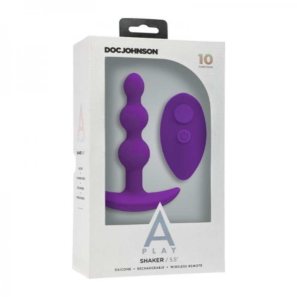 A-play Shaker Rechargeable Silicone Anal Plug With Remote - Doc Johnson