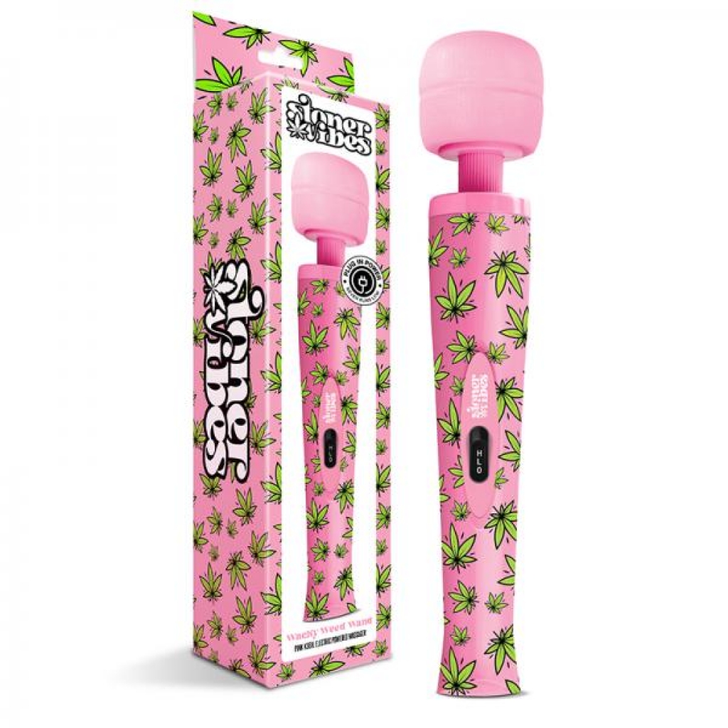 Stoner Vibes Wacky Weed Wand Massager Pink Kush - Global Novelties