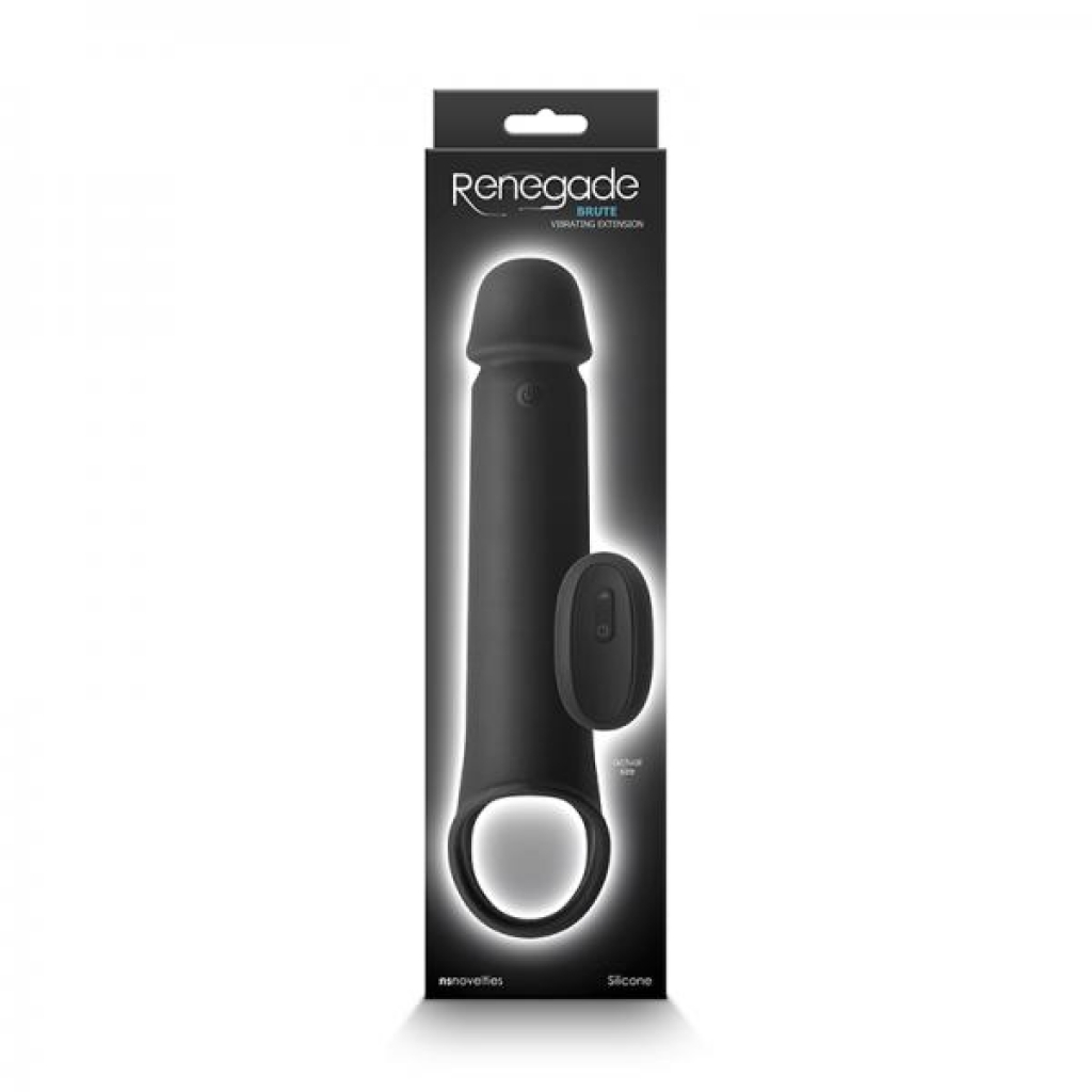 Renegade Brute Vibrating Penis Extension Black - Ns Novelties