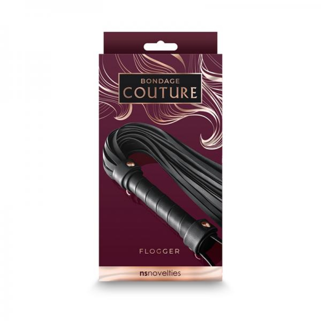 Bondage Couture Flogger Black - Ns Novelties