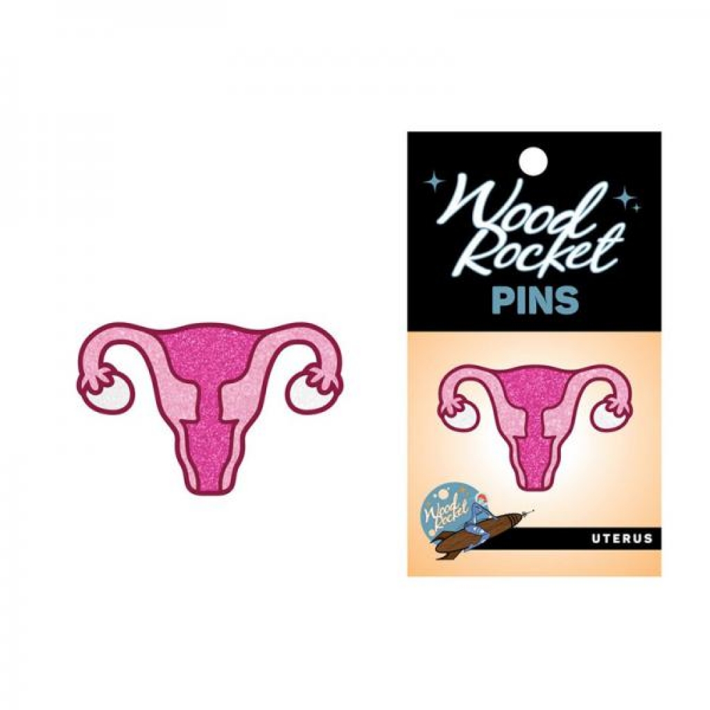 Glittery Uterus Soft Enamel Pin