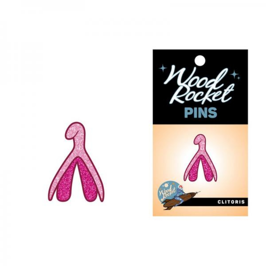 Clitoris Enamel Lapel Pin - Glittery