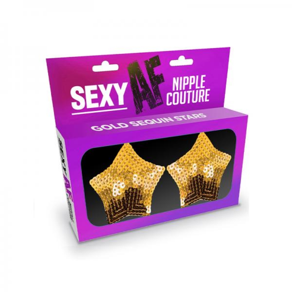 Sexy Af Nipple Couture Gold Stars Pasties