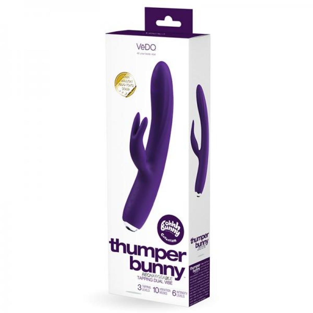 Vedo Thumper Bunny Rechargeable Dual Vibe - Deep Purple