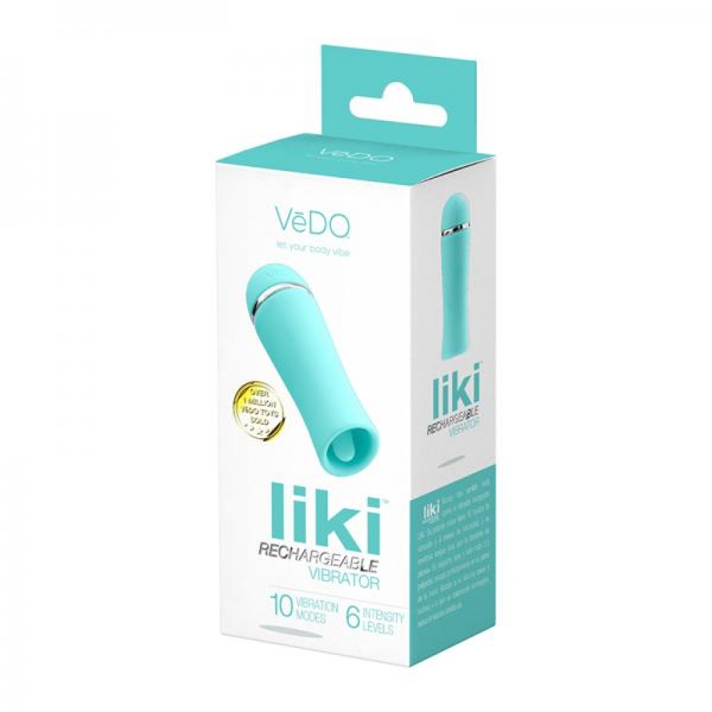 Vedo Liki Rechargeable Flicker Vibe - Tease Me - Turquoise