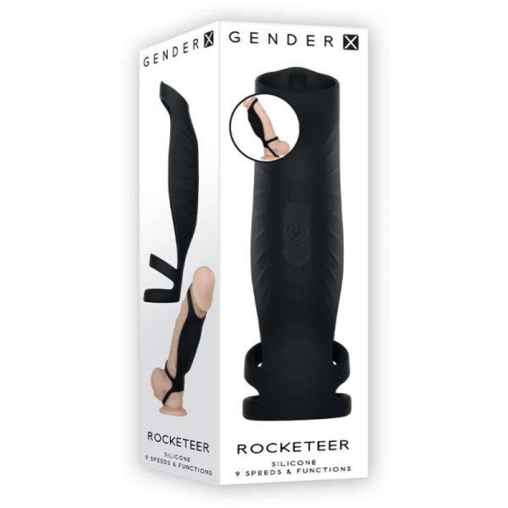 Gender X Rocketeer Vibrating Penis Sheath - Black