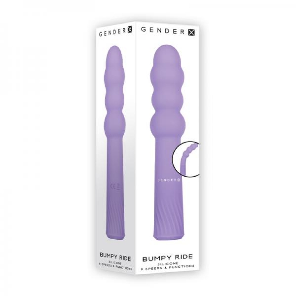 Gender X Bumpy Ride Beaded Vibrating Wand - Purple