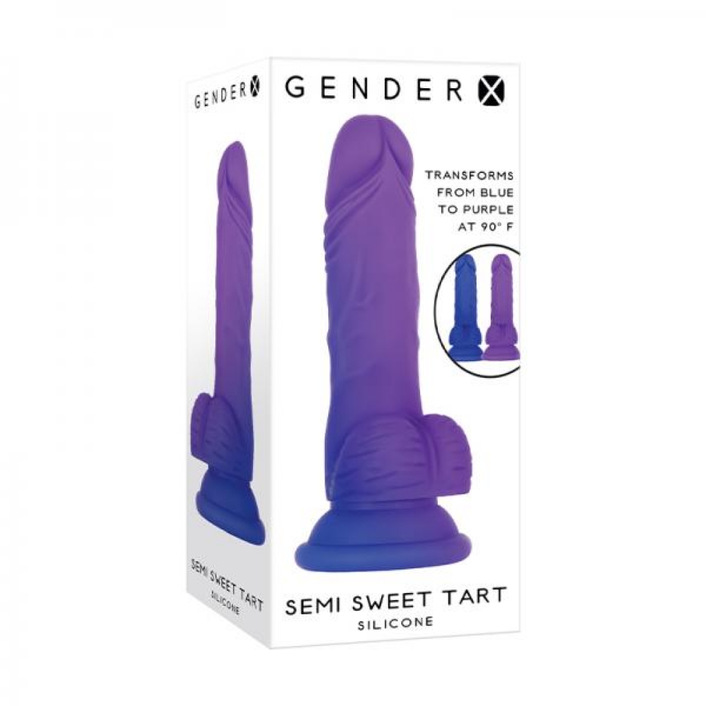 Gender X Semi Sweet Tart Color-changing Dildo Blue/purple - Gender X