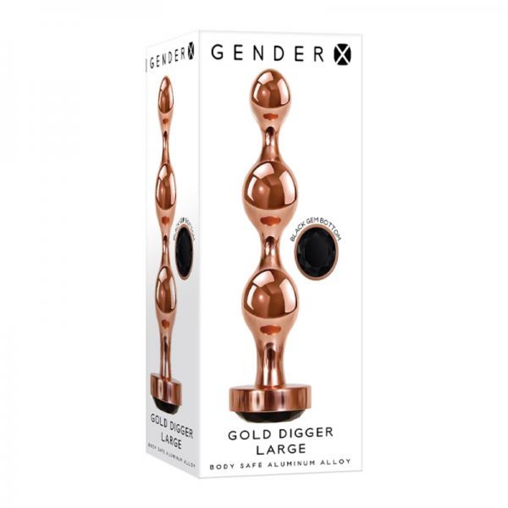 Gender X Gold Digger Large Plug Rose Gold/black - Gender X