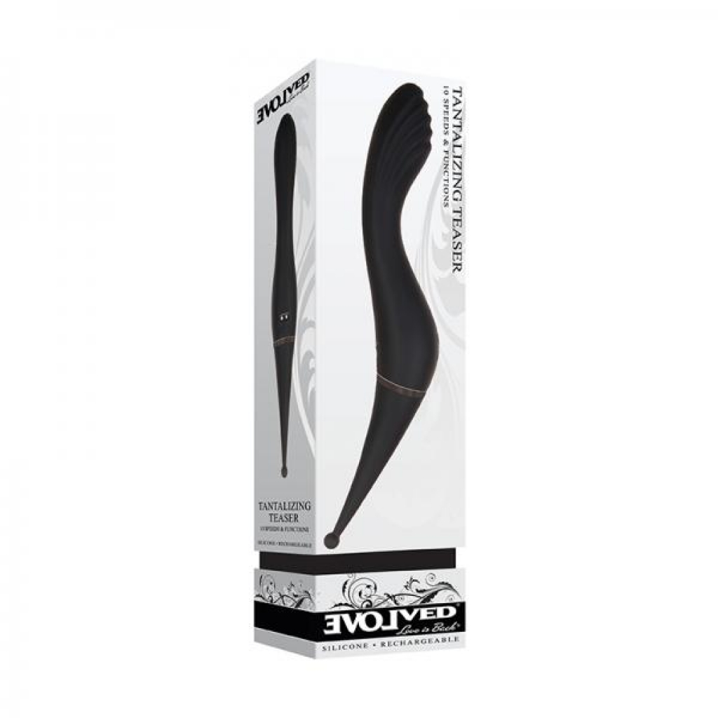 Evolved Tantalizing Teaser Rechargeable Silicone Black - Evolved