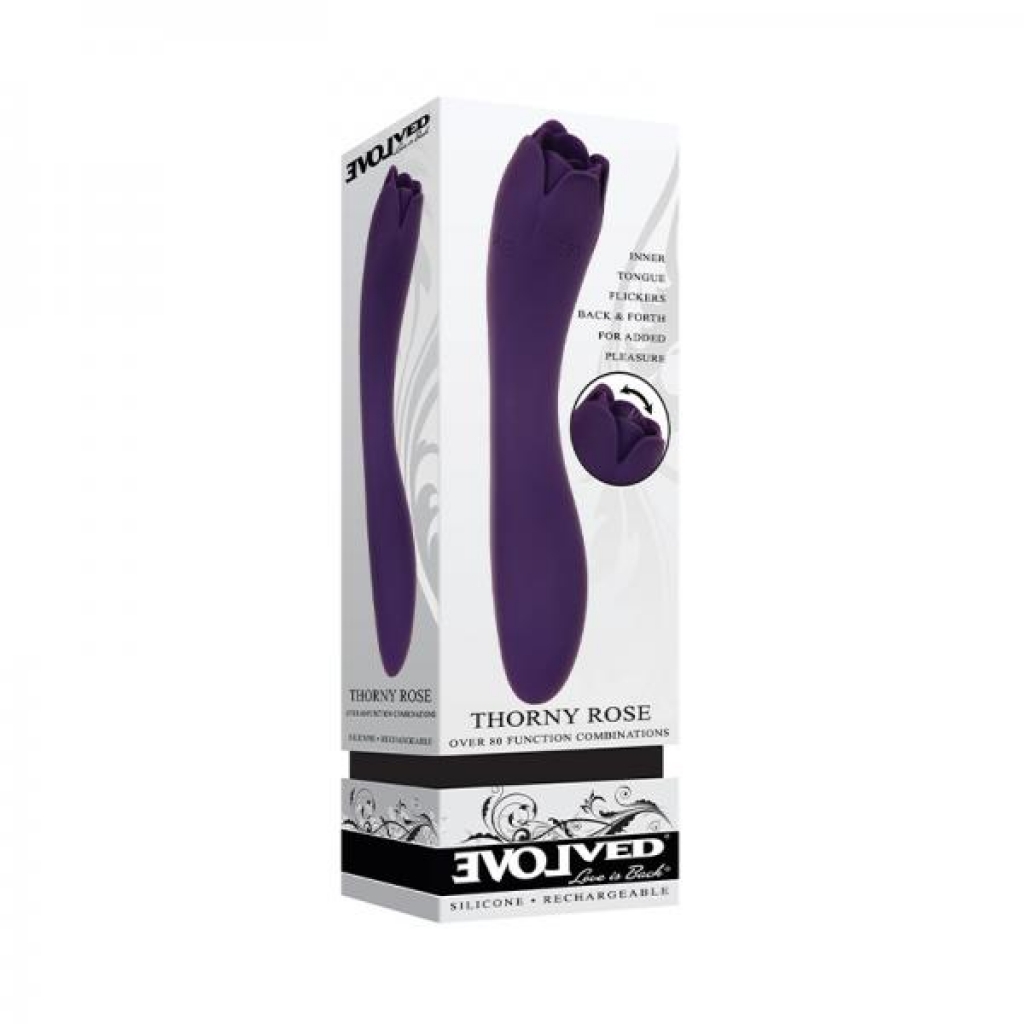 Evolved Thorny Rose Rechargeable Silicone Purple - Evolved