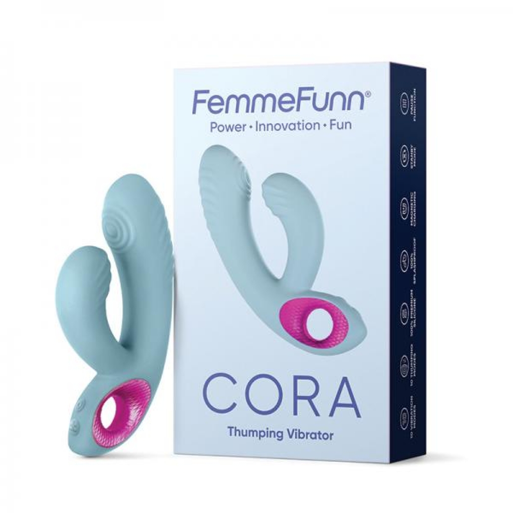 Femmefunn Cora Pulsating Vibrator - Light Blue