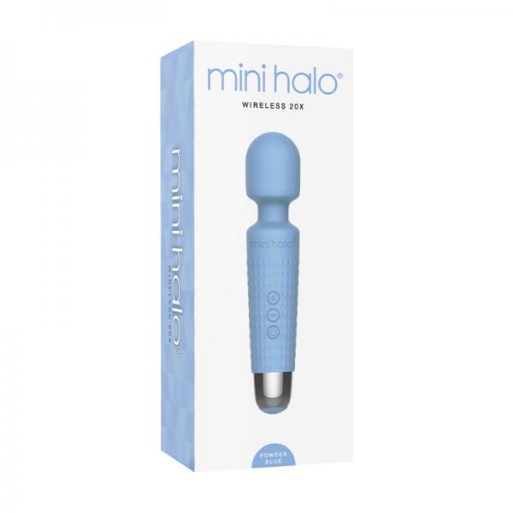 Mini Halo Wireless Wand 20x Silicone Powder Blue - Shibari