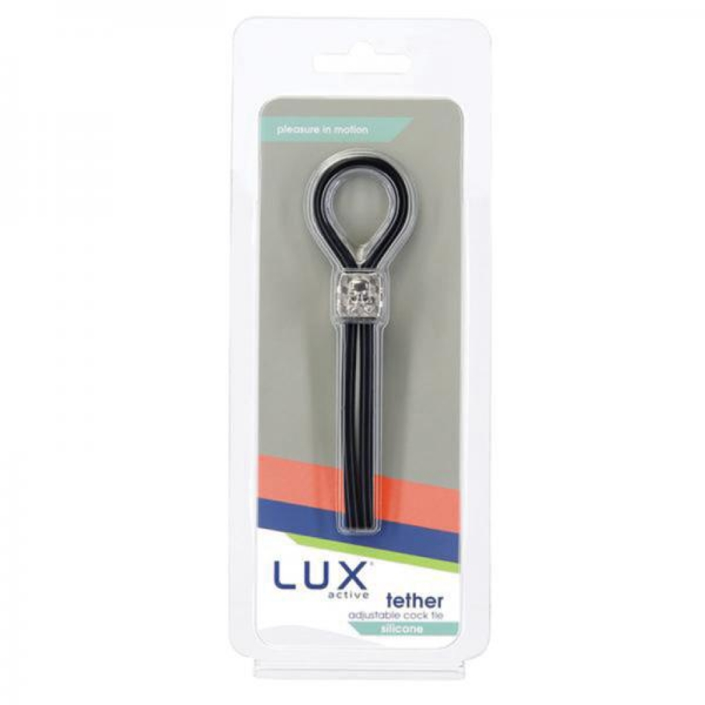 Lux Active Tether Adjustable Cock Tie Silicone Black - Bms