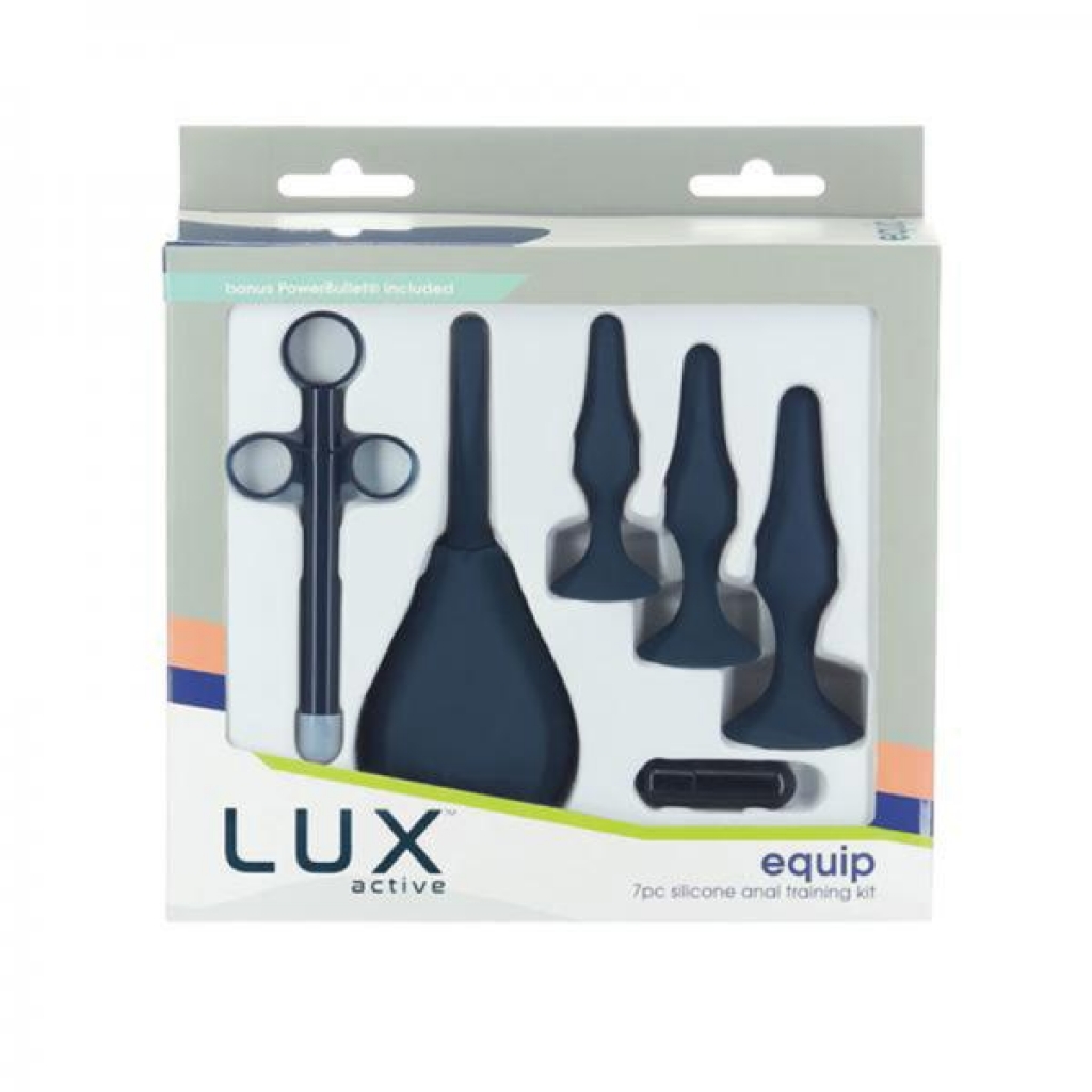 Lux Active Equip 7-piece Anal Training Kit Silicone Black - Bms  Enterprises